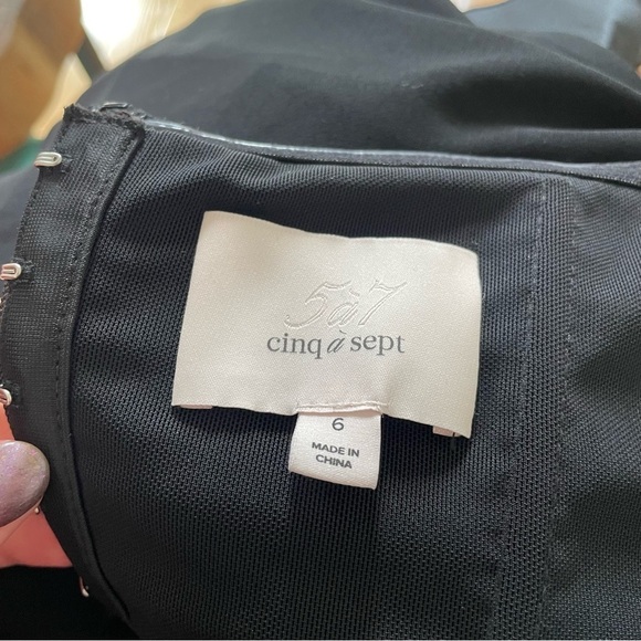 Cinq à Sept Devon Strapless Sweatheart Black High Low Skater Mini Dress EUC Sz 6 - Picture 8 of 11